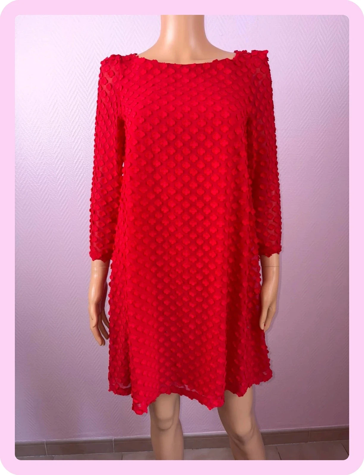 Vestido vermelho Claudie Pierlot, tamanho 36 – photo 3